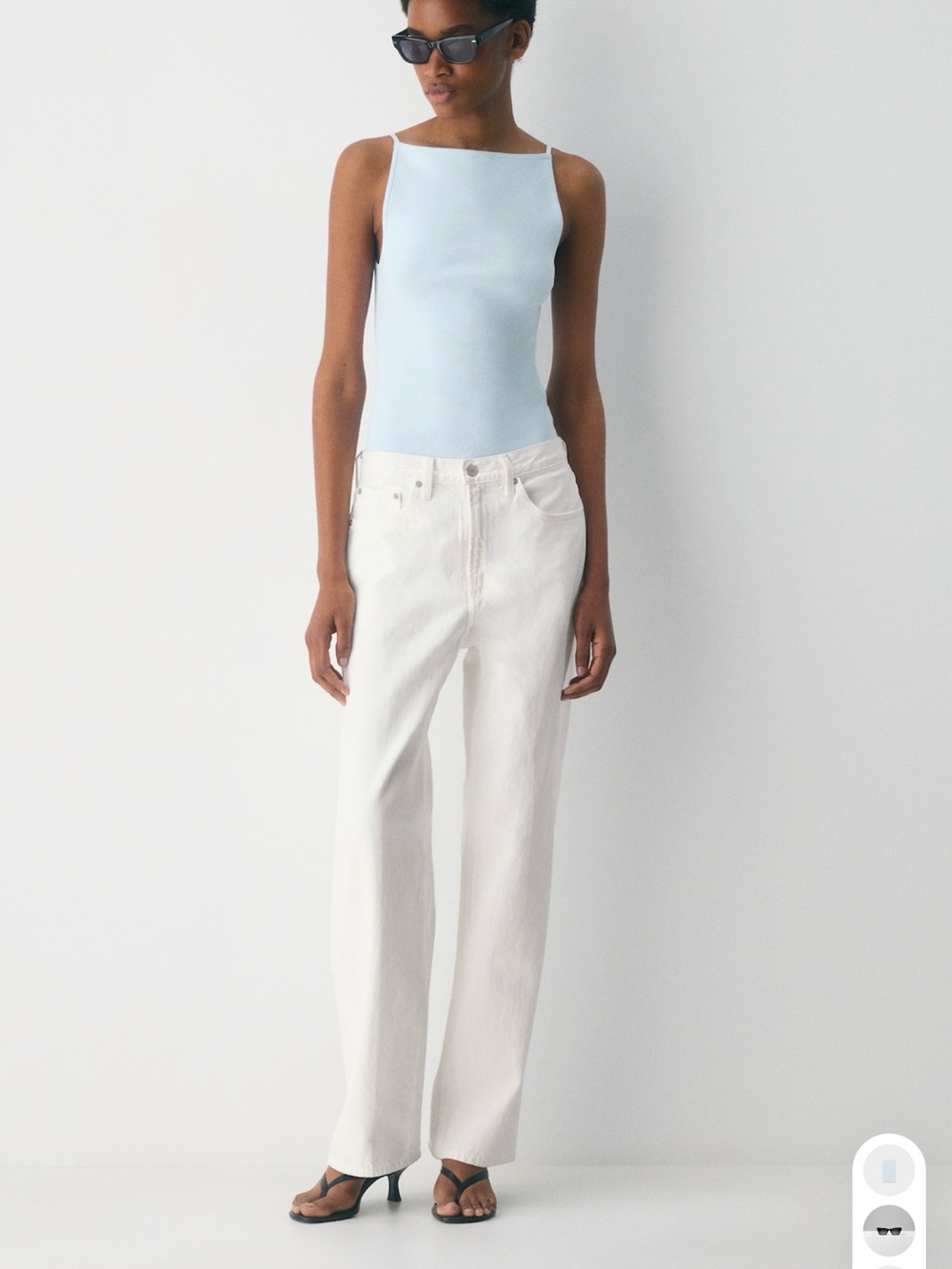 Aritzia Babaton Pale Blue Slim Tank Top